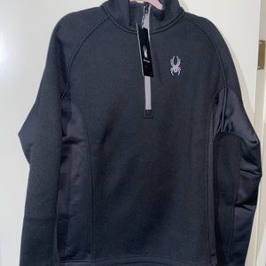 Spyder Men's Half Zip Pullover Black Large